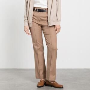 NWT Brunello Cucinelli Luxury Taupe Pintuck Trousers Size US 4